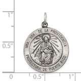 Sterling Silver Our Lady of Providence Virgin Mary and Infant Jesus Medal Pendant