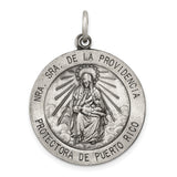 Sterling Silver Our Lady of Providence Virgin Mary and Infant Jesus Medal Pendant