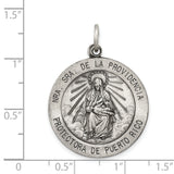 Sterling Silver Catholic Medal Pendant Featuring Nuestra Señora de la Providencia