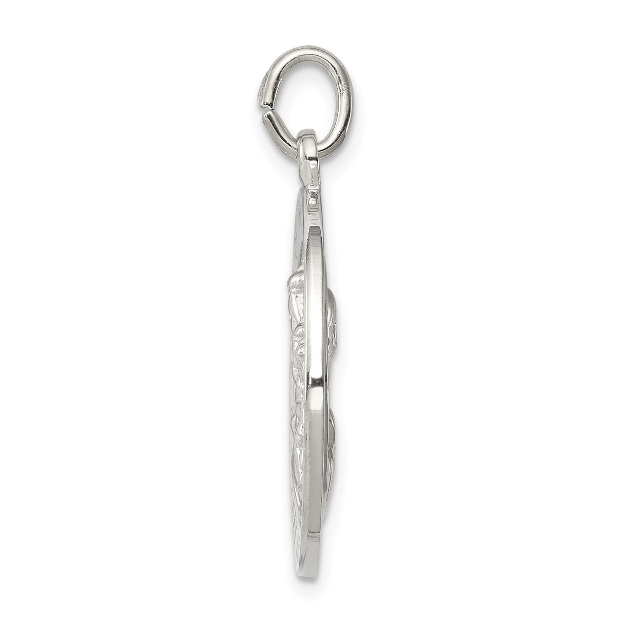 Sterling Silver Catholic Scapular Pendant with Our Lady of Mount Carmel and Jesus