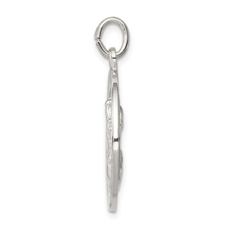 Sterling Silver Catholic Scapular Pendant with Our Lady of Mount Carmel and Jesus
