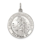 Sterling Silver Catholic Scapular Pendant with Our Lady of Mount Carmel and Jesus