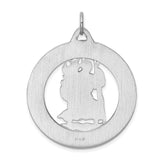 Saint Christopher Protect Us Words Charm Pendant in Real 925 Sterling Silver