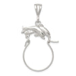 Dolphin Holder Charm Pendant in Real 925 Sterling Silver