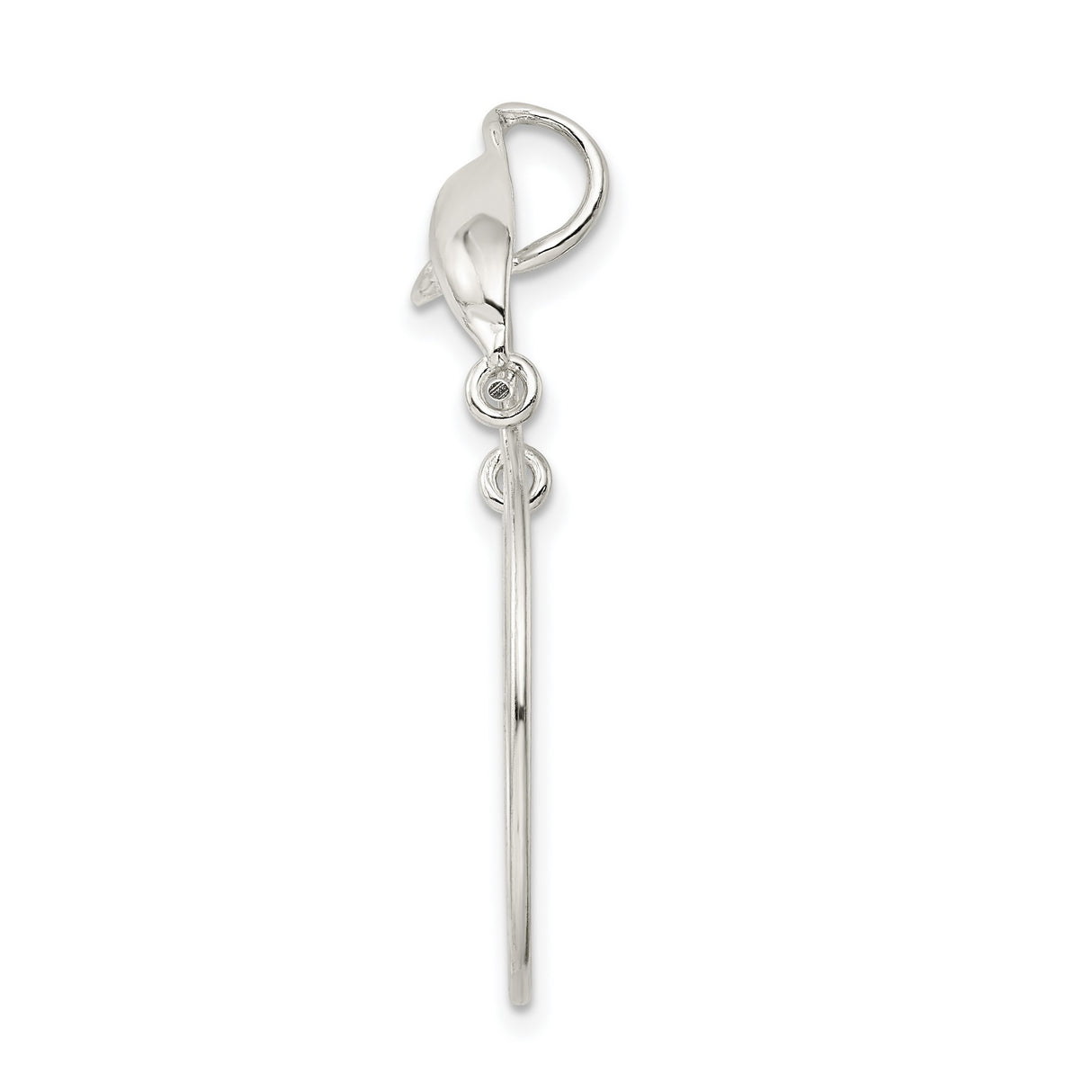Sterling Silver Dolphin Hoop Earrings with Nautical Marine Life Theme for Women