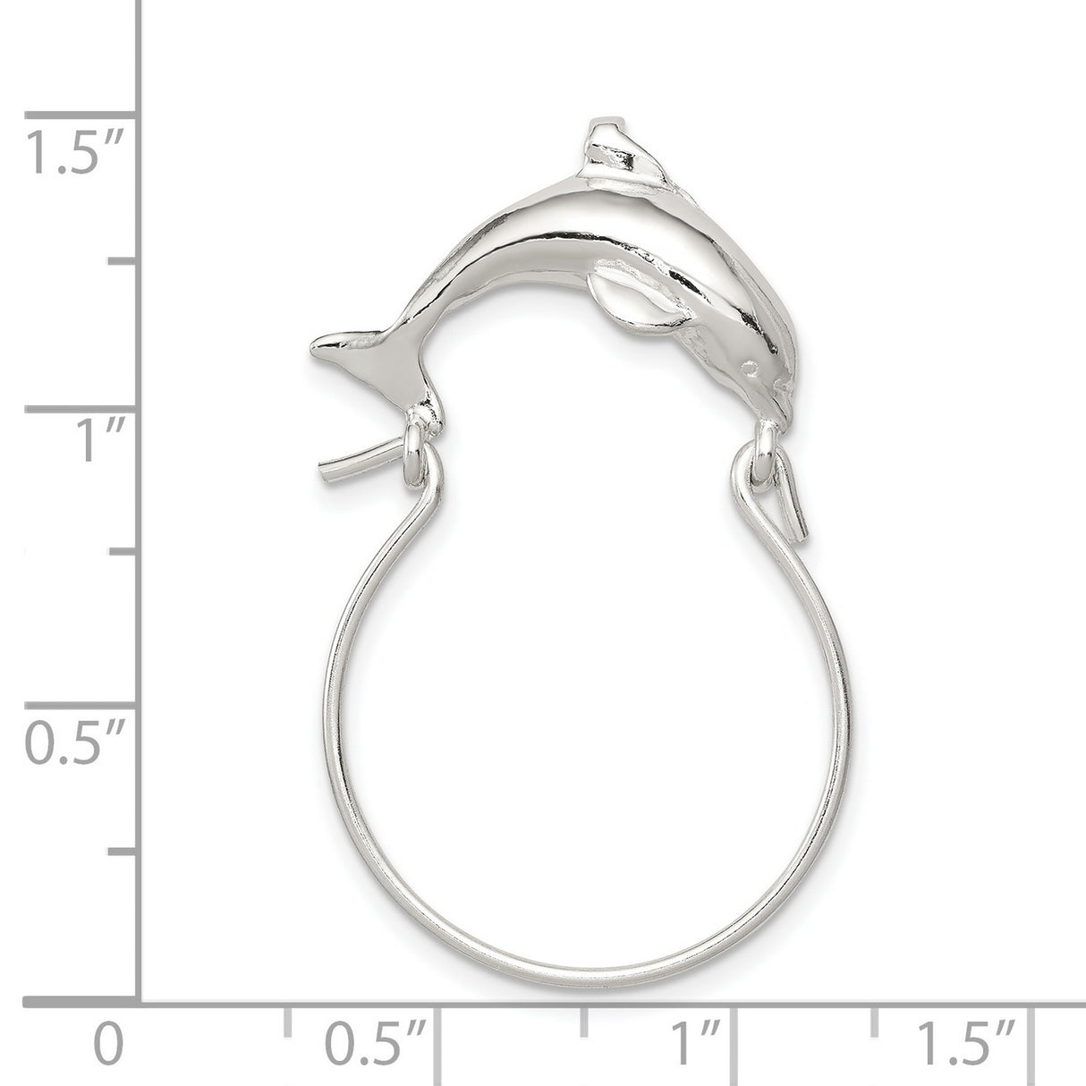 Sterling Silver Dolphin Hoop Earrings with Nautical Marine Life Theme for Women