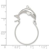Sterling Silver Dolphin Hoop Earrings with Nautical Marine Life Theme for Women