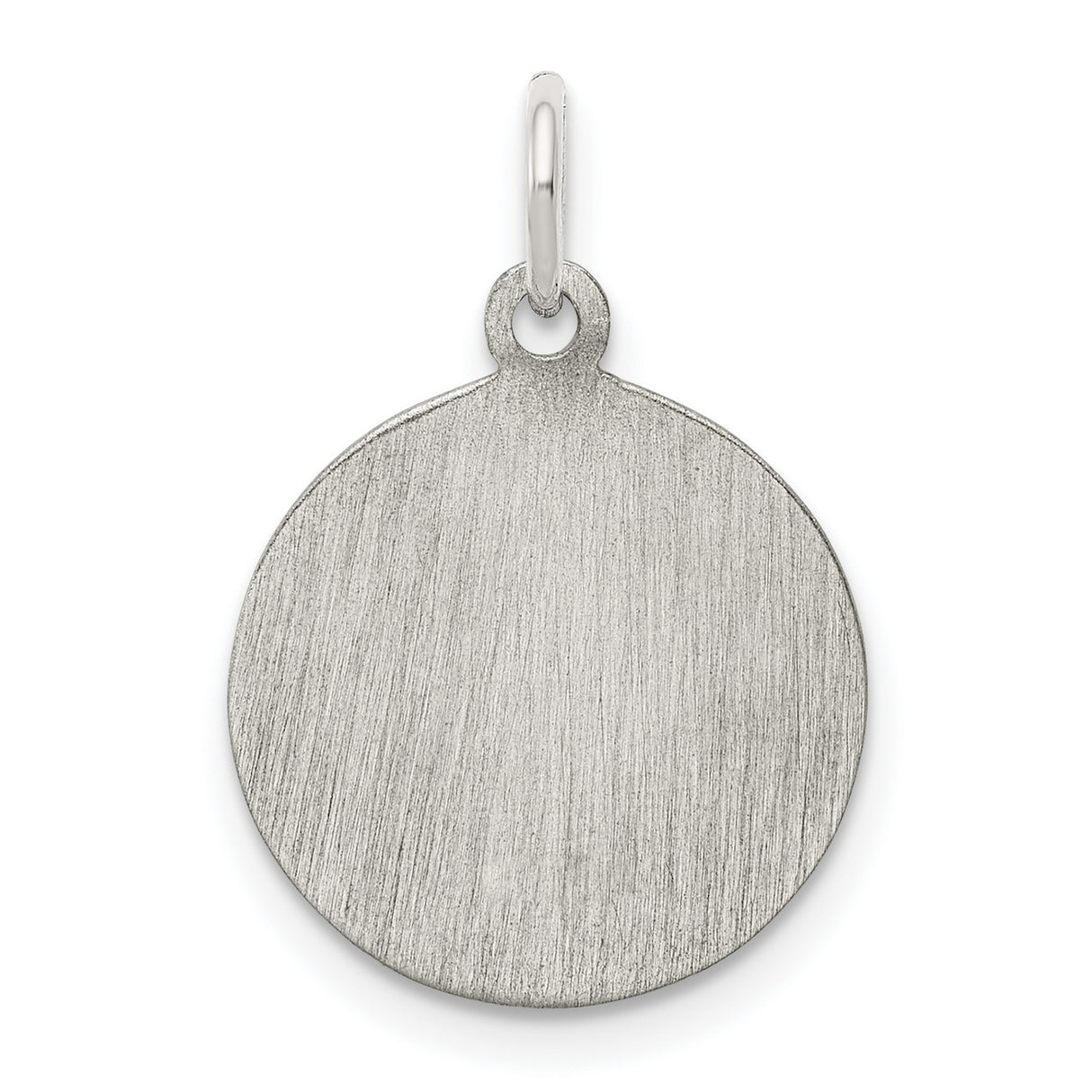 Saint Joseph Pray For Us Words Round Charm Pendant in Real 925 Sterling Silver