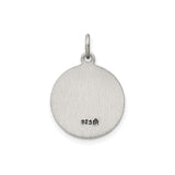Sterling Silver St. Jude Thaddeus Pendant with Raised Image and Prayer Text