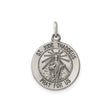 Sterling Silver St. Jude Thaddeus Pendant with Raised Image and Prayer Text