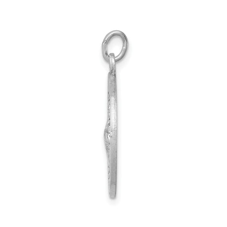 Sterling Silver St. Jude Thaddeus Pendant, Catholic Saint Medal with Halo and Rays