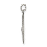 Antiqued St. Jude Thaddeus Pray For Us Words Oval Charm Pendant in Real 925 Sterling Silver