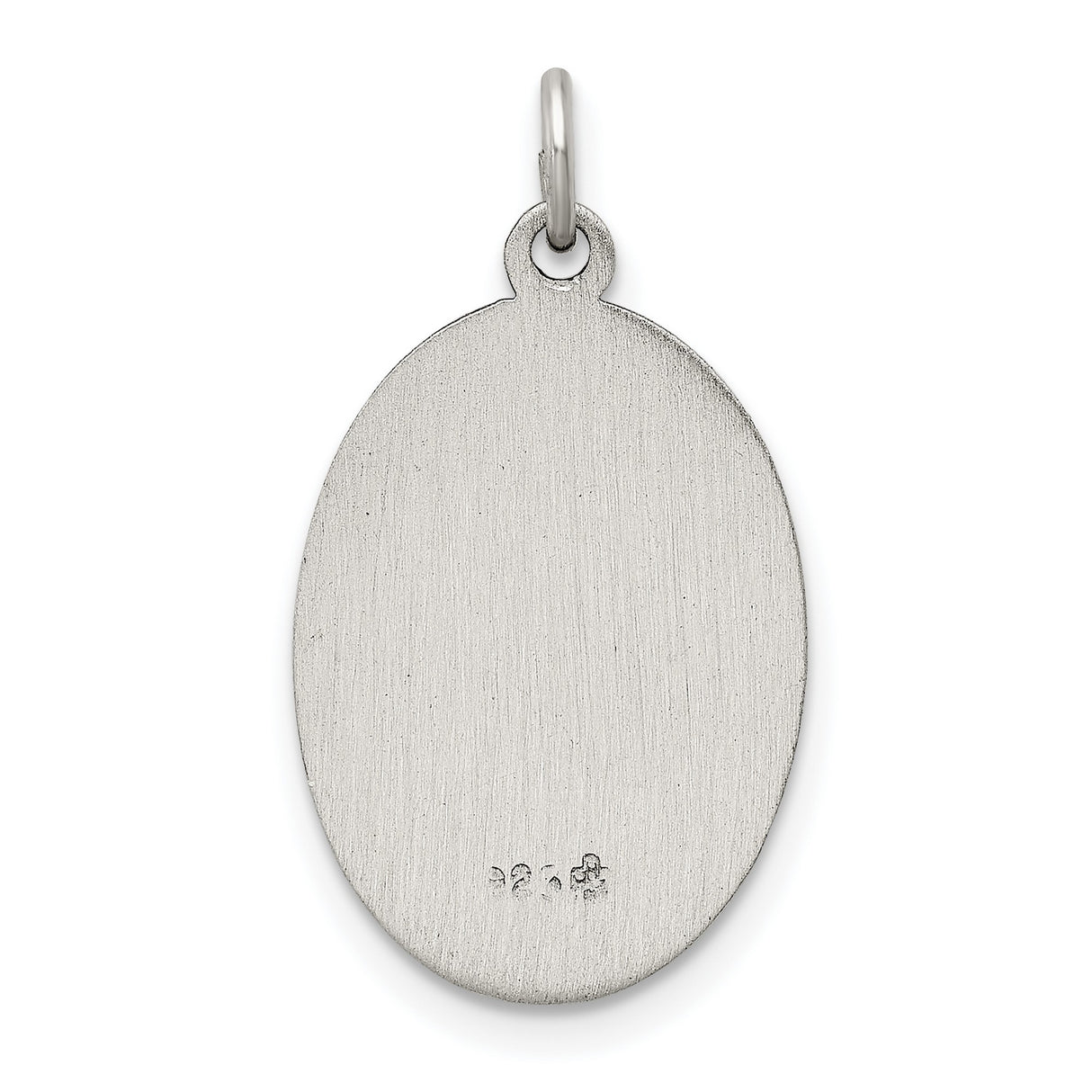 Antiqued St. Jude Thaddeus Pray For Us Words Oval Charm Pendant in Real 925 Sterling Silver