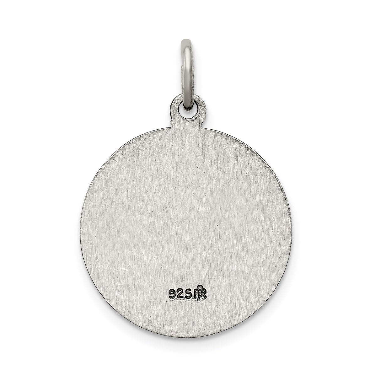 Sterling Silver St. Jude Thaddeus Medal Pendant with Detailed Saint Relief, Religious Charm