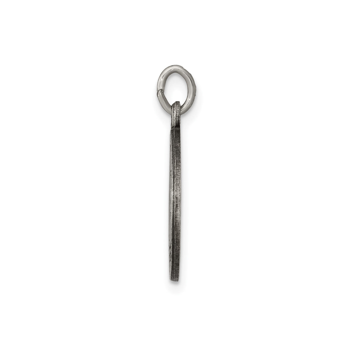 Sterling Silver Saint Luke Pendant with Winged Ox and Caduceus Symbol, Christian Healing Medal