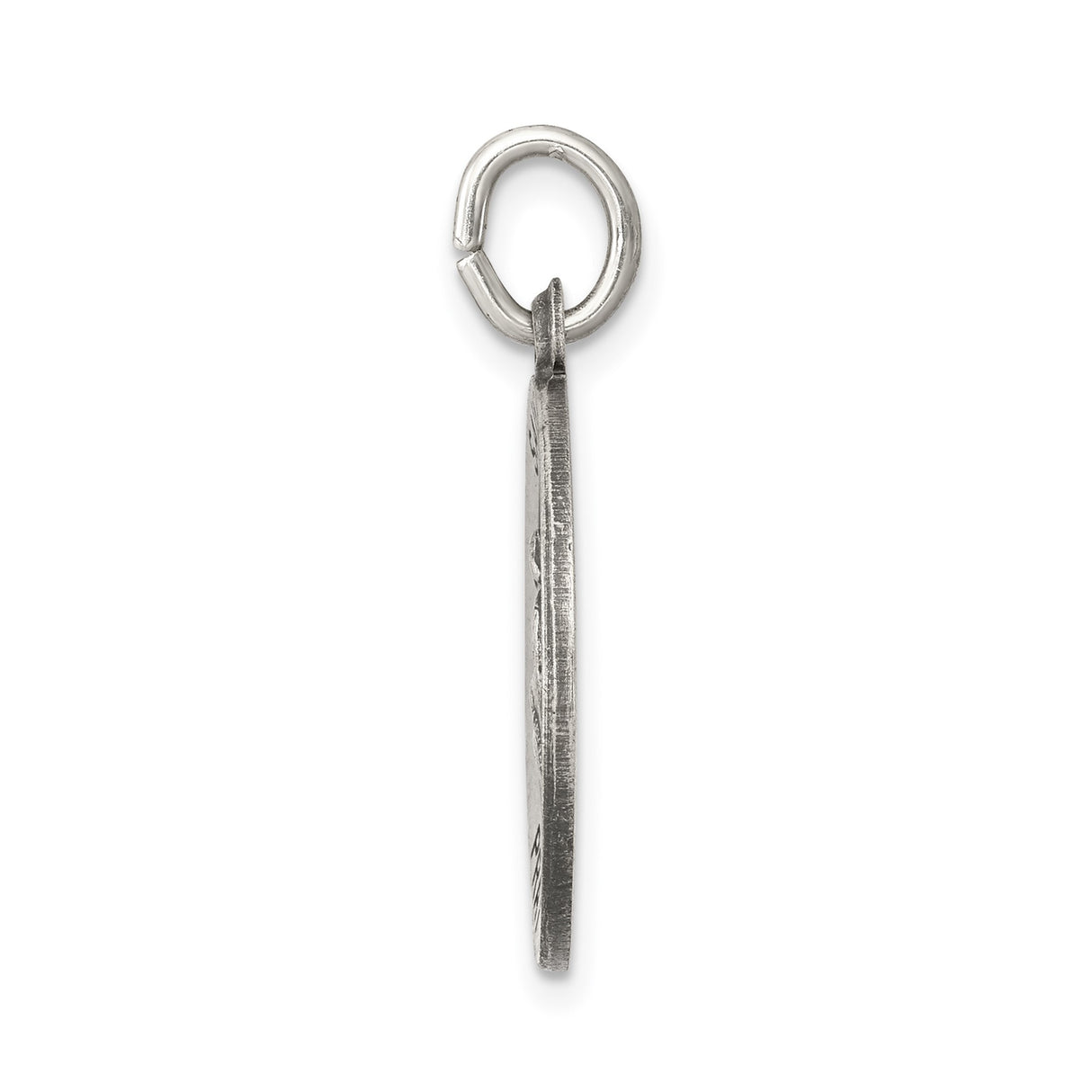 Sterling Silver Saint Luke Pendant with Winged Ox and Medical Staff Symbol