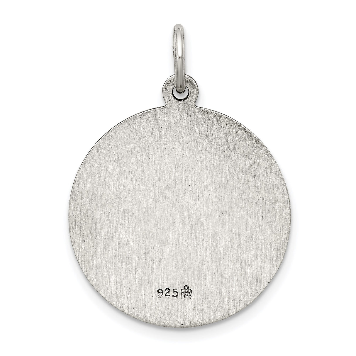 Sterling Silver Saint Luke Medal Pendant with Winged Ox and Medical Staff