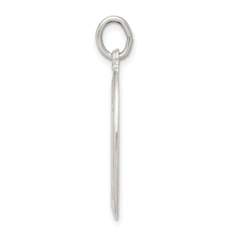 Sterling Silver Saint Anthony Oval Medal Pendant with Raised Depiction and Inscription