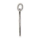 Antiqued Saint Andrew Pray For Us Words Round Charm Pendant in Real 925 Sterling Silver
