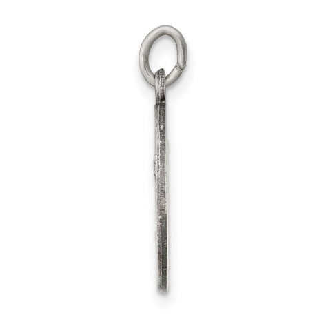 Sterling Silver Saint Andrew Medal Pendant with Saltire Cross and Prayer Inscription