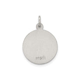 Sterling Silver St. Elizabeth Seton Medal Pendant with Detailed Engraving