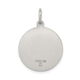 Sterling Silver Saint Elizabeth Seton Medal Pendant, Catholic Religious Charm