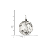 Sterling Silver Saint Elizabeth Seton Medal Pendant, Catholic Religious Charm