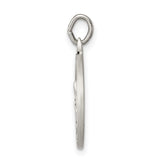 Saint Anne Pray For Us Words Round Charm Pendant in Real 925 Sterling Silver
