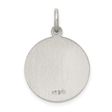 Sterling Silver Saint Francis Medal Pendant with Stigmata Scene and Prayer Inscription