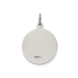 Sterling Silver Saint Francis of Assisi Medal Pendant, Catholic Devotional Jewelry