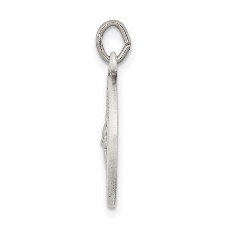 Sterling Silver Saint Gerard Medal Pendant with Cross, Catholic Prayer Charm for Men or Women