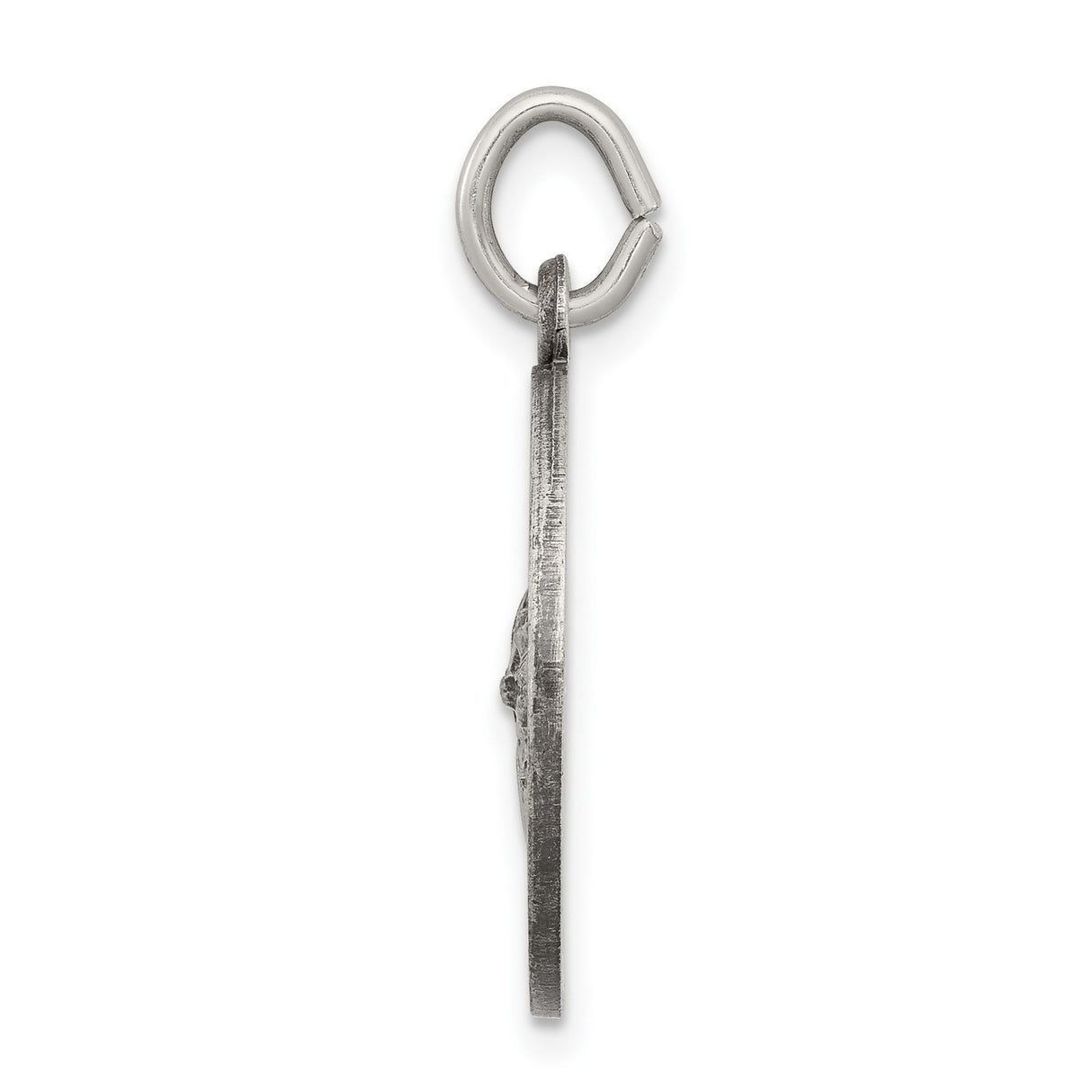 Sterling Silver Saint Gerard Pendant with Pray for Us Cross , Catholic Religious Medal