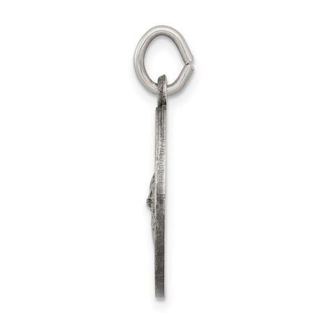 Sterling Silver Saint Gerard Pendant with Pray for Us Cross , Catholic Religious Medal