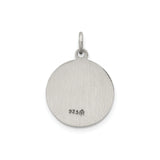 Sterling Silver Saint John Medal Pendant, Catholic Devotional Jewelry with Prayer Design