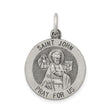 Sterling Silver Saint John Medal Pendant, Christian Catholic Religious Charm for Women or Unisex Wear