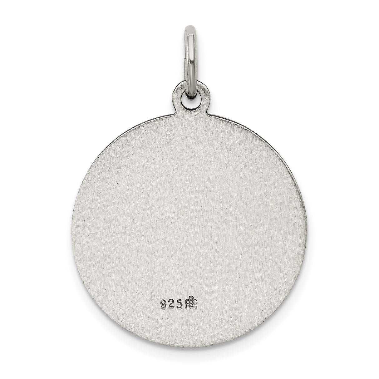 Sterling Silver Saint John Baptist Medal Pendant with Baptism Scene