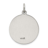 Sterling Silver Saint John Baptist Medal Pendant with Baptism Scene