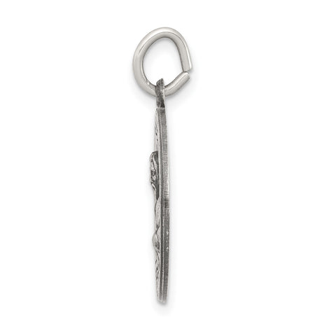 Sterling Silver Saint Mark Pendant, Catholic Pray for Us Medal Charm