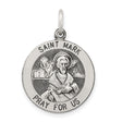 Sterling Silver Saint Mark Pendant, Catholic Pray for Us Medal Charm