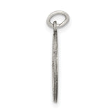 Antiqued Saint Martha Medal Charm Pendant in Real 925 Sterling Silver