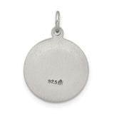 Antiqued Saint Martha Medal Charm Pendant in Real 925 Sterling Silver