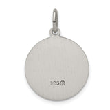 Sterling Silver Saint Matthew Pendant Medal with Image and Prayer Inscription