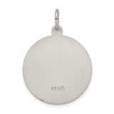 Antiqued Saint Matthew Medal Charm Pendant in Real 925 Sterling Silver