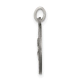 Sterling Silver Saint Peter Medal Pendant with Keys and Book, Catholic Religious Style