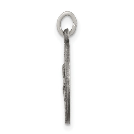 Sterling Silver Saint Peter Medal Pendant with Keys and Book, Catholic Religious Style