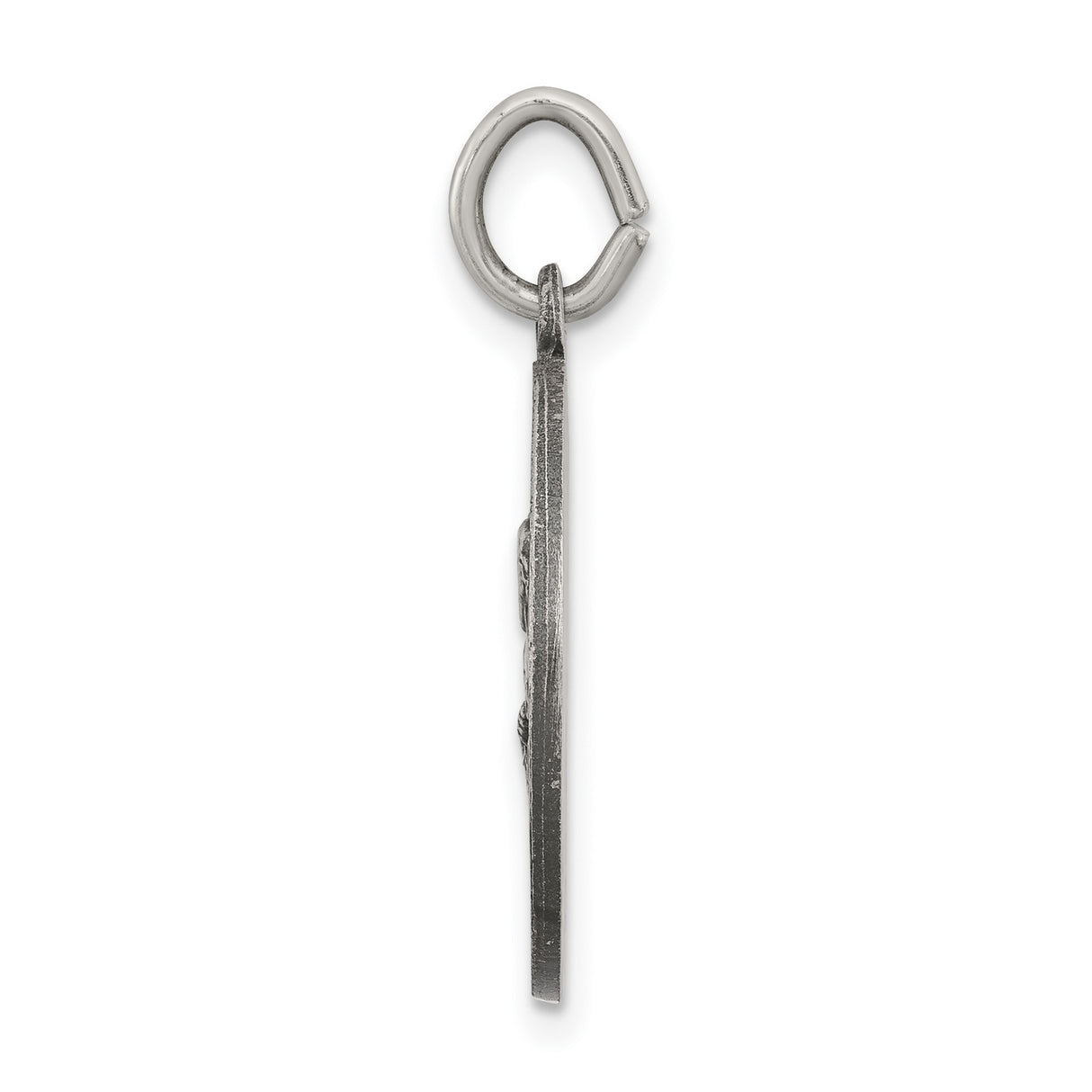 Sterling Silver Saint Peter Medal Pendant with Pray for Us Inscription and Keys