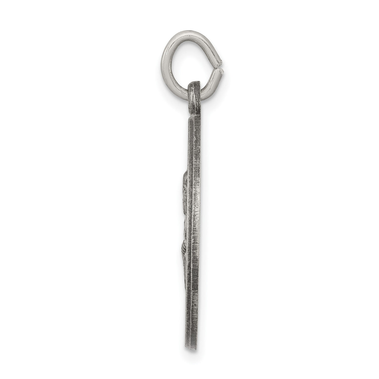 Sterling Silver Saint Peter Medal Pendant with Keys and Pray for Us Inscription