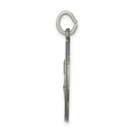 Sterling Silver Saint Peter Medal Pendant with Keys and Pray for Us Inscription