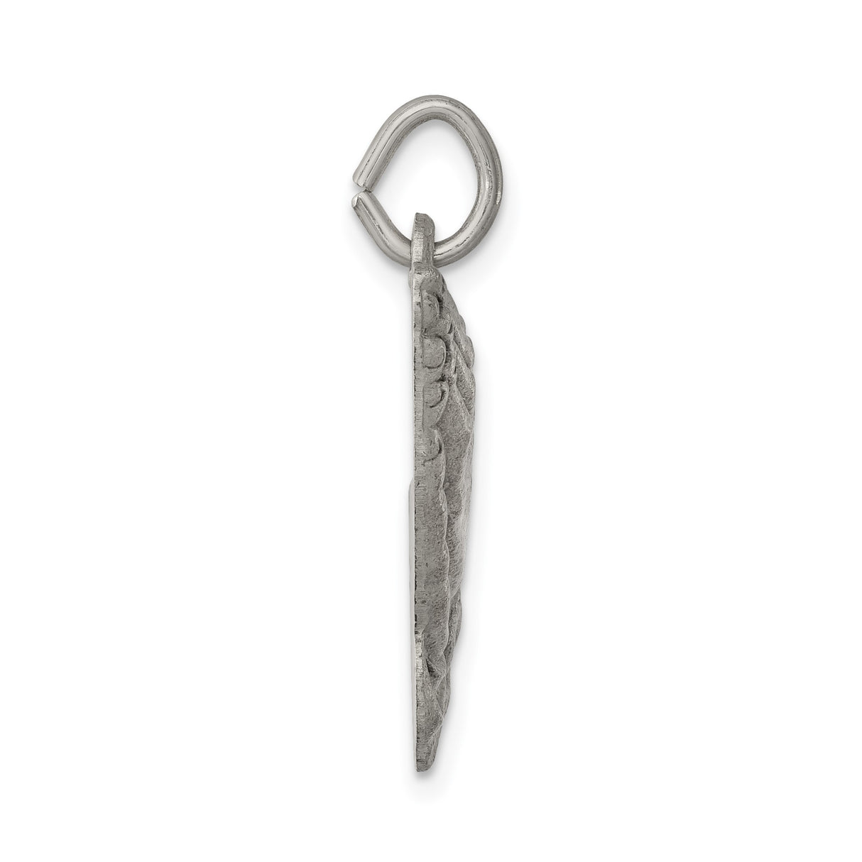 Sterling Silver Praying Hands Pendant, Detailed Religious Charm for Men or Women