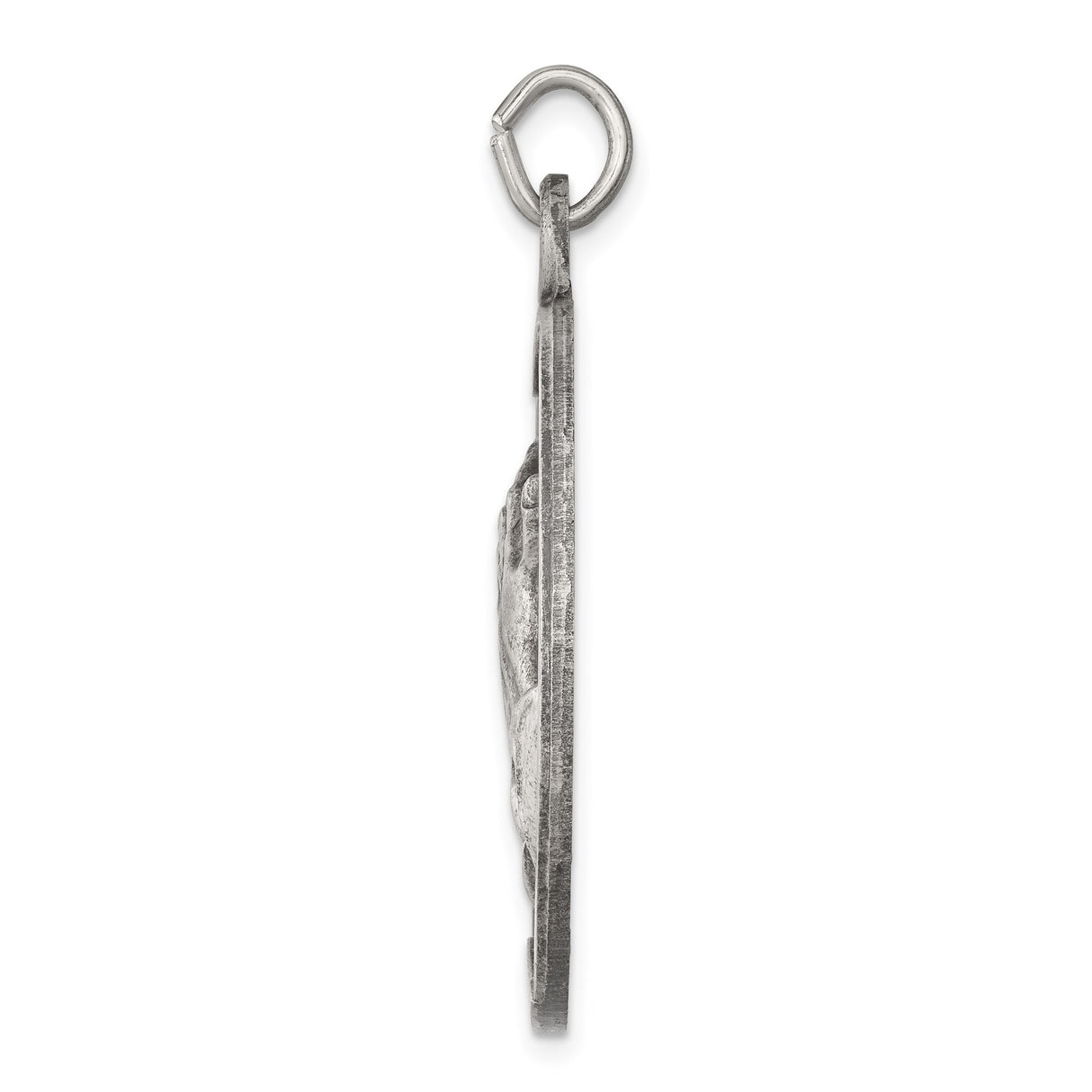 Sterling Silver Praying Hands Pendant with Raised Detail, Christian Faith Charm